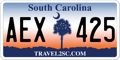 SC license plate AEX425