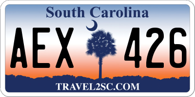 SC license plate AEX426