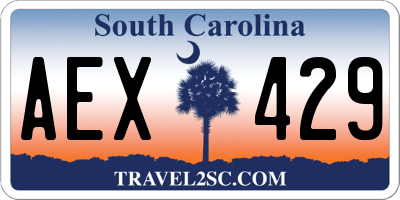 SC license plate AEX429