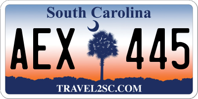 SC license plate AEX445