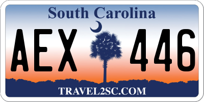 SC license plate AEX446