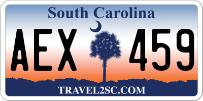 SC license plate AEX459