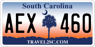 SC license plate AEX460