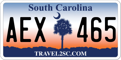 SC license plate AEX465