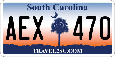 SC license plate AEX470