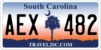 SC license plate AEX482