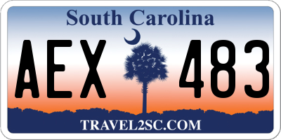 SC license plate AEX483