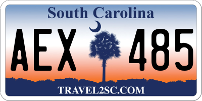 SC license plate AEX485