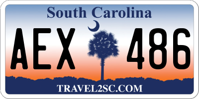 SC license plate AEX486