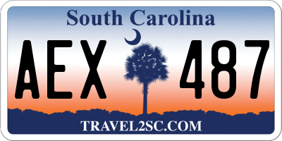 SC license plate AEX487