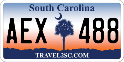 SC license plate AEX488