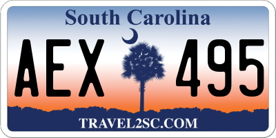 SC license plate AEX495