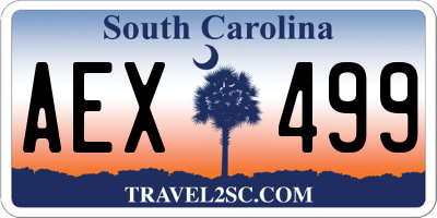 SC license plate AEX499