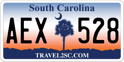 SC license plate AEX528