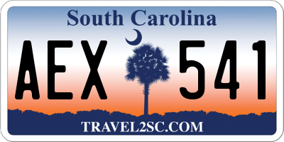 SC license plate AEX541