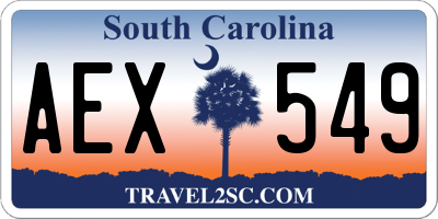 SC license plate AEX549