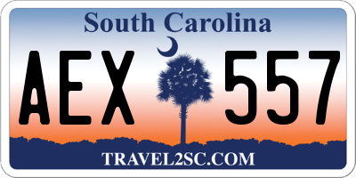 SC license plate AEX557