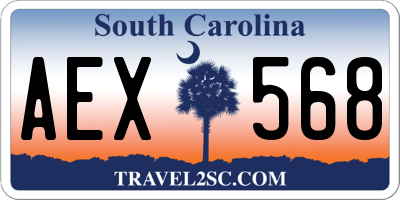 SC license plate AEX568
