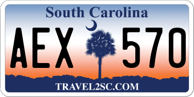 SC license plate AEX570