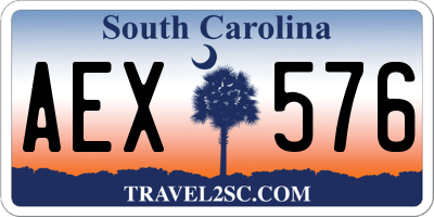 SC license plate AEX576