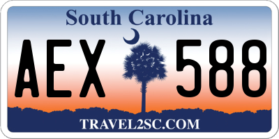 SC license plate AEX588