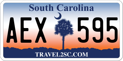 SC license plate AEX595