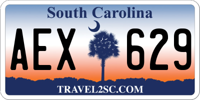 SC license plate AEX629