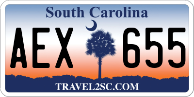 SC license plate AEX655