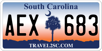 SC license plate AEX683