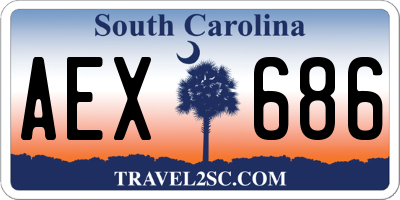 SC license plate AEX686