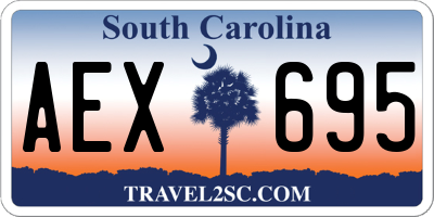 SC license plate AEX695