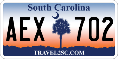 SC license plate AEX702