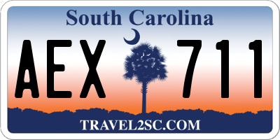 SC license plate AEX711