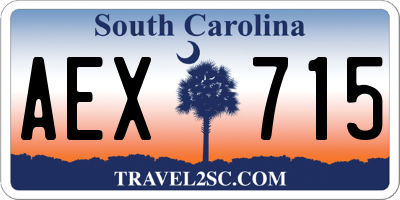 SC license plate AEX715