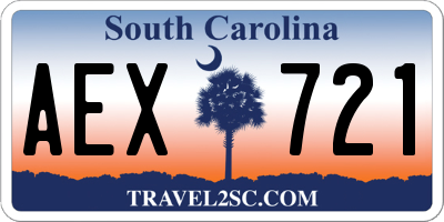 SC license plate AEX721