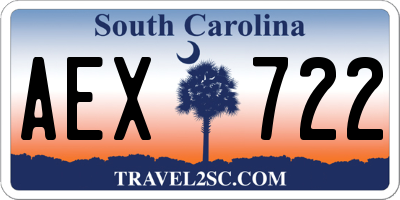 SC license plate AEX722