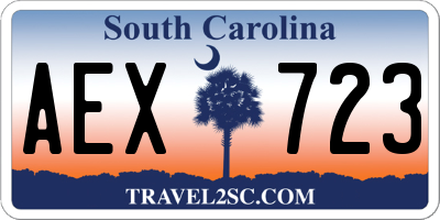 SC license plate AEX723