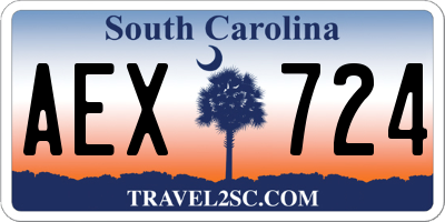 SC license plate AEX724
