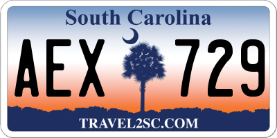 SC license plate AEX729
