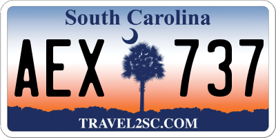 SC license plate AEX737