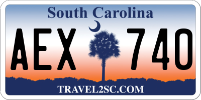 SC license plate AEX740