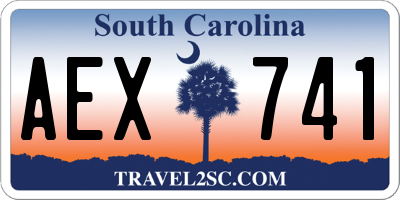 SC license plate AEX741