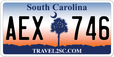 SC license plate AEX746
