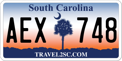 SC license plate AEX748