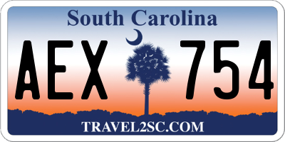 SC license plate AEX754