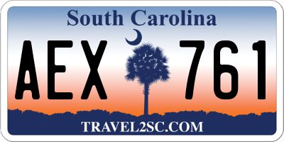 SC license plate AEX761