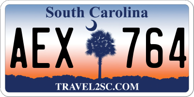 SC license plate AEX764