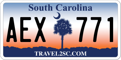 SC license plate AEX771