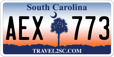 SC license plate AEX773
