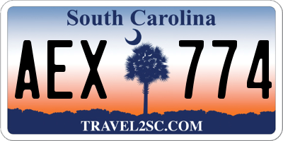 SC license plate AEX774